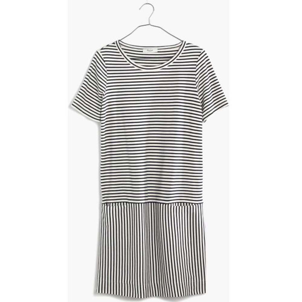 NEW! Madewell Dockside Shift Dress in Navy/White